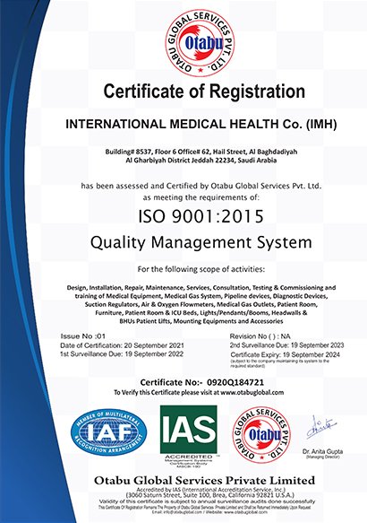 ISO 45001:2018 Certificate